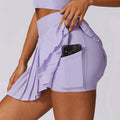 Women'S High Waisted Pleated Tennis Skirts with Pockets Tummy Control Casual Liner Skorts a Line Workout Golf Skirts